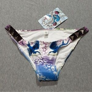 Sinful Tropic Leopard Print Bikini Bottoms XS NWT